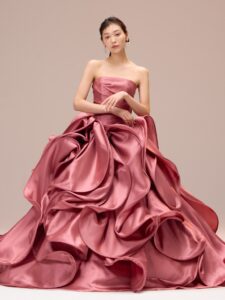 esum エスム 004-0364 Sacha サシャ カラードレス ドームライン チュールドレス ピンク ピンクドレス ボリュームドレス イエベ ブルベ イエベドレス ブルベドレス ドラマティック