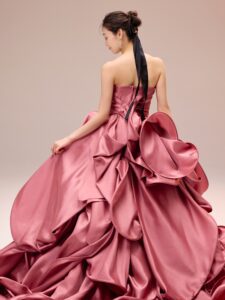esum エスム 004-0364 Sacha サシャ カラードレス ドームライン チュールドレス ピンク ピンクドレス ボリュームドレス イエベ ブルベ イエベドレス ブルベドレス ドラマティック