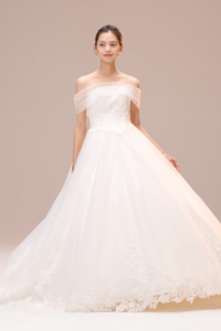 Meyer (メイヤー) no.03-20892 esum weddingdress Aライン ウエディングドレス オフショルダー レース チュール