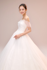 Meyer (メイヤー) no.03-20892 esum weddingdress Aライン ウエディングドレス オフショルダー レース チュール